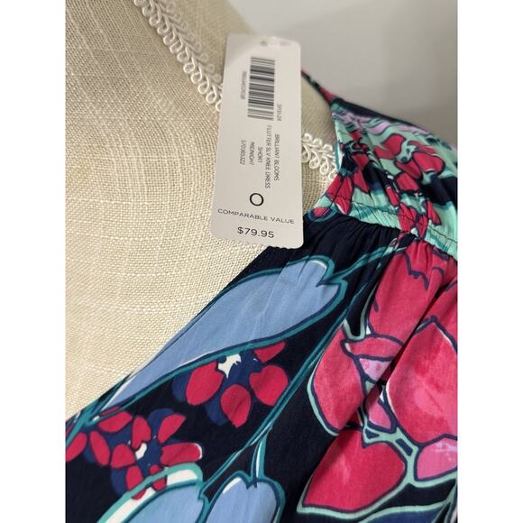 NEW Chico's Womens Brilliant Blooms Flutter Sleeve Dress NWT Size 0 Floral Print - Picture 2 of 2